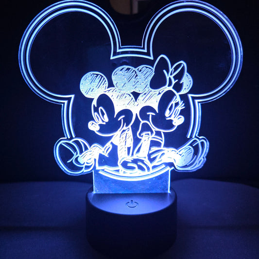 MM Sitting - Acrylic Color Changing Night Light (Base and Remote Included)