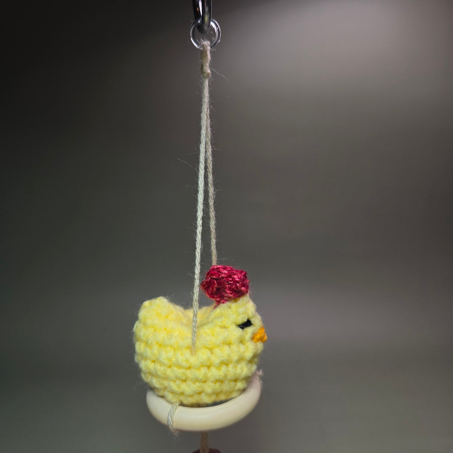 Hanging Crochet Chicken [Yellow Nesting] by LCRoo