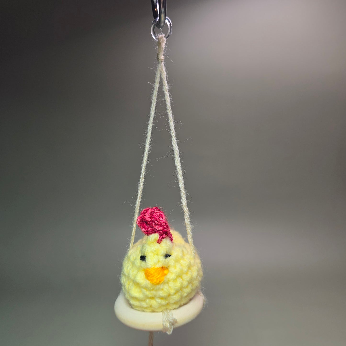 Hanging Crochet Chicken [Yellow Nesting] by LCRoo