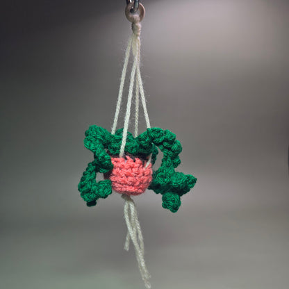 Hanging Crochet Plants [Terra Cotta Pot w/ Dark Green] by LCRoo