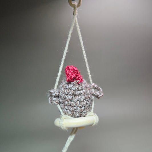 Hanging Crochet Chicken [Heather Swing] by LCRoo