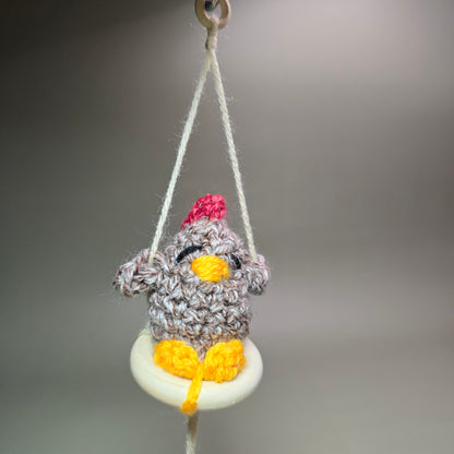 Hanging Crochet Chicken [Heather Swing] by LCRoo