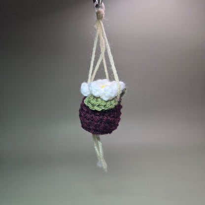 Hanging Crochet Plants [White Flower] by LCRoo