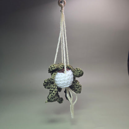 Hanging Crochet Plants [White Pot] by LCRoo