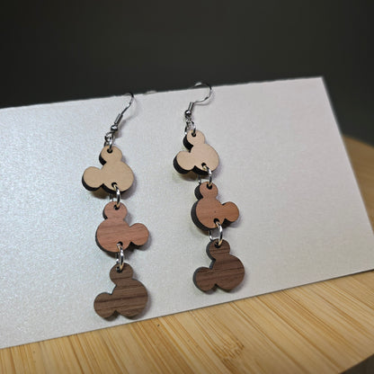 Wood MM Tier Earrings