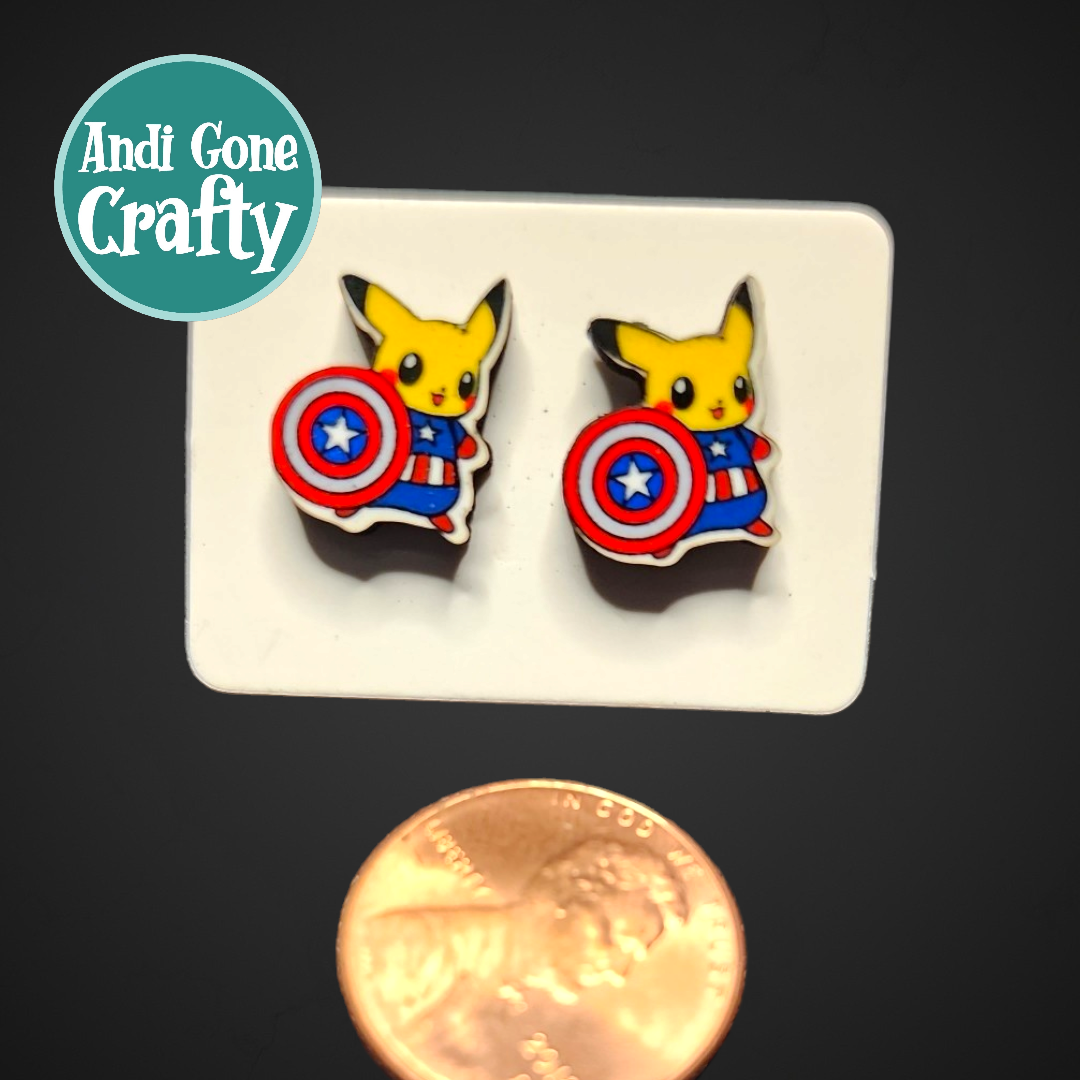 Avenge Pika Pokémon - Character Stainless Steel Stud Earring