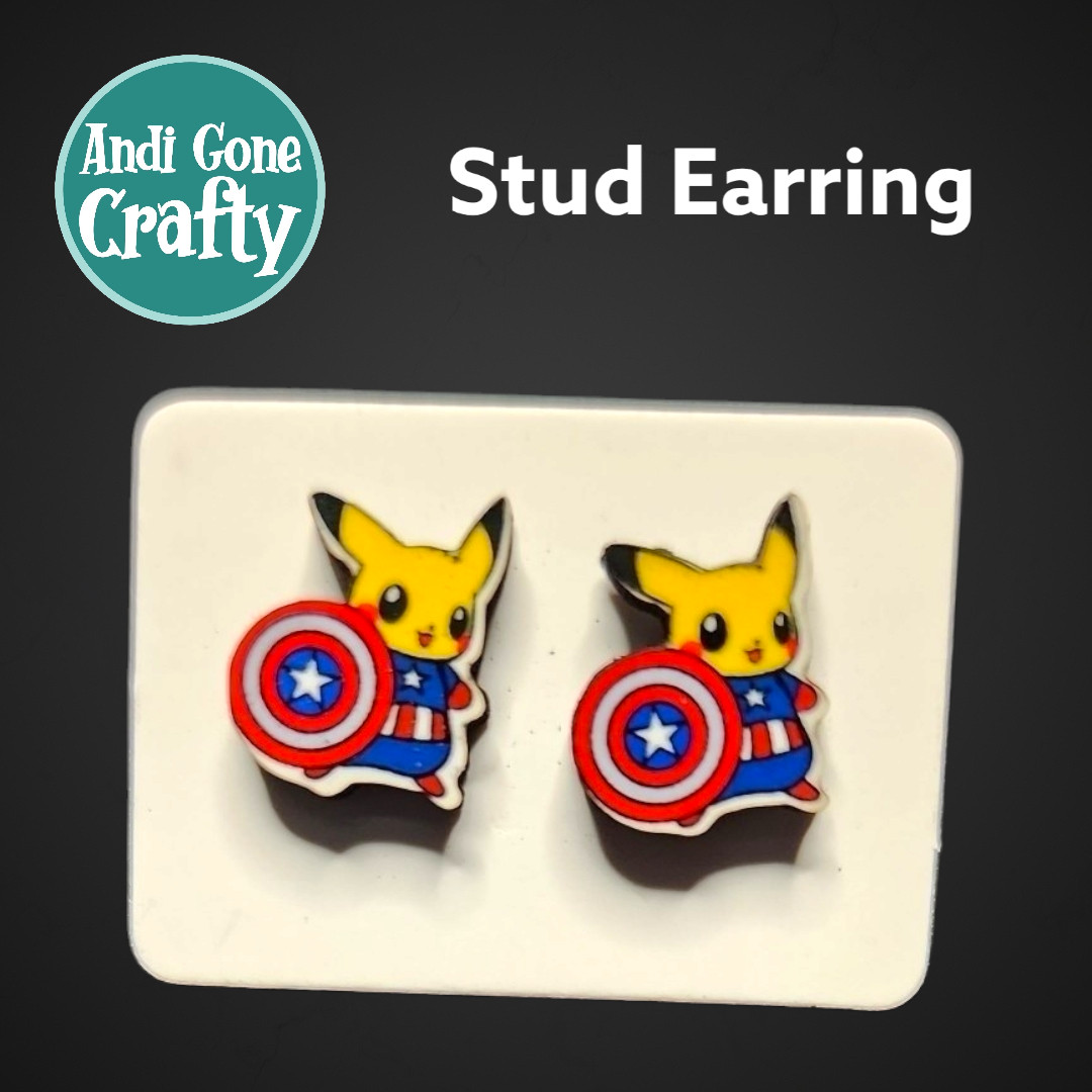 Avenge Pika Pokémon - Character Stainless Steel Stud Earring