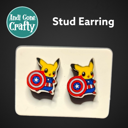 Avenge Pika Pokémon - Character Stainless Steel Stud Earring