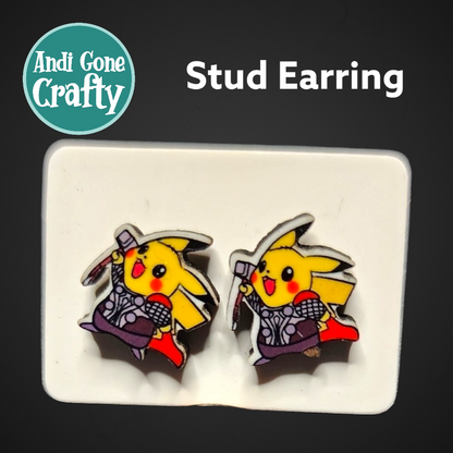 Avenge Pika Pokémon - Character Stainless Steel Stud Earring