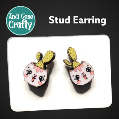 Animal Plants - Stainless Steel Stud Earring