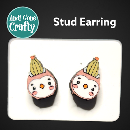 Animal Plants - Stainless Steel Stud Earring