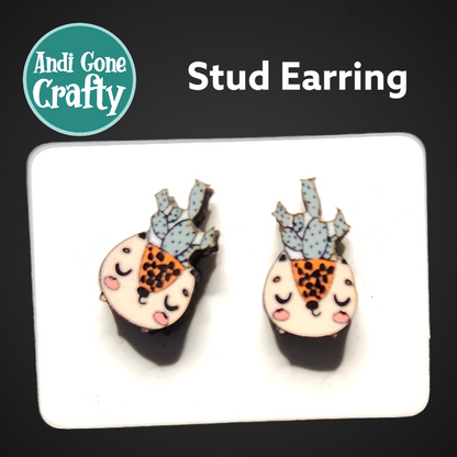 Animal Plants - Stainless Steel Stud Earring