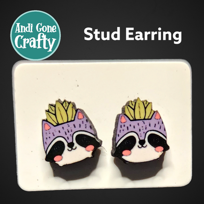 Animal Plants - Stainless Steel Stud Earring