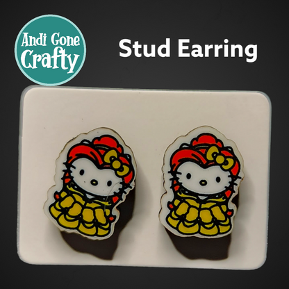 Hello Kitty Princesses - Character Stainless Steel Stud Earring