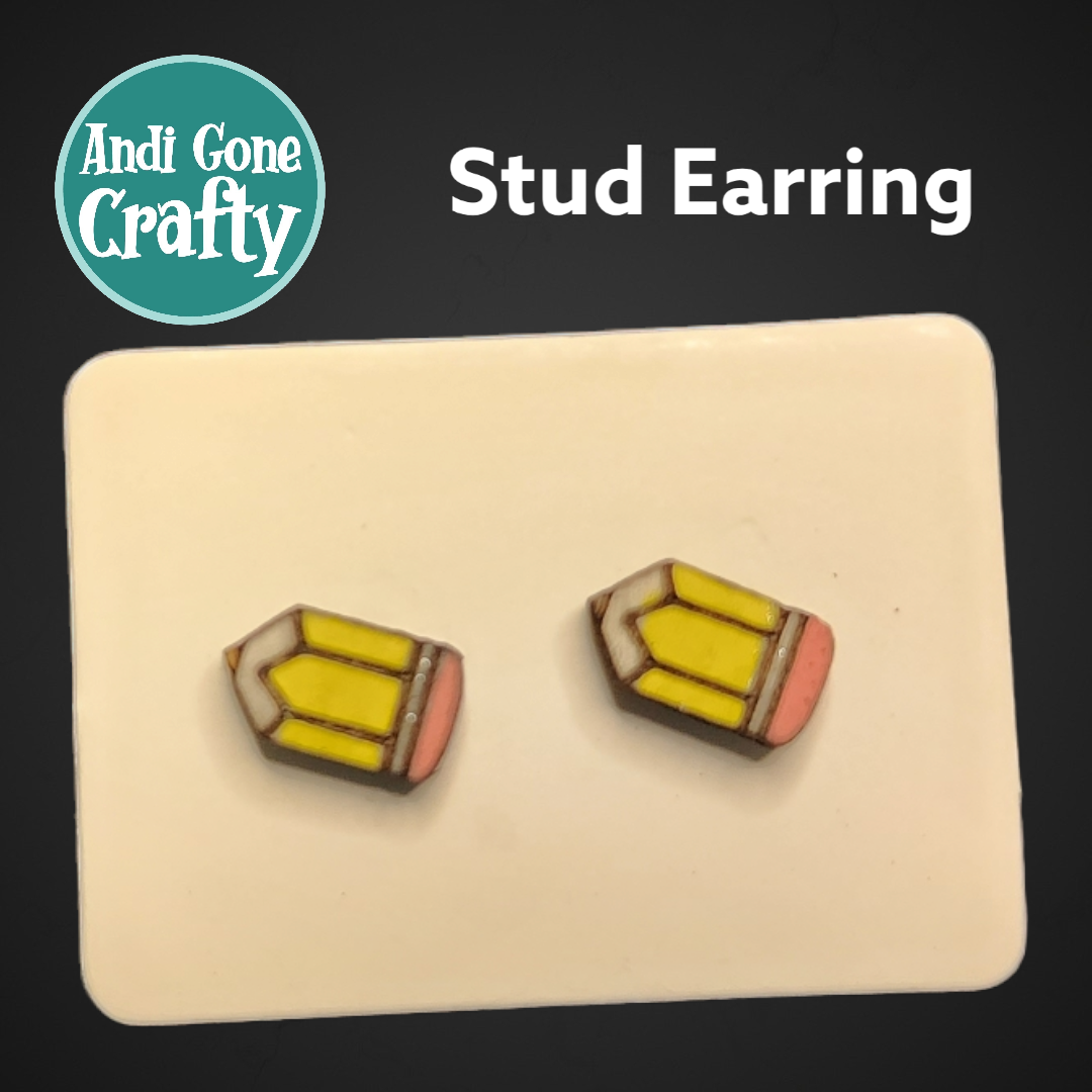 School - Stainless Steel Stud Earring