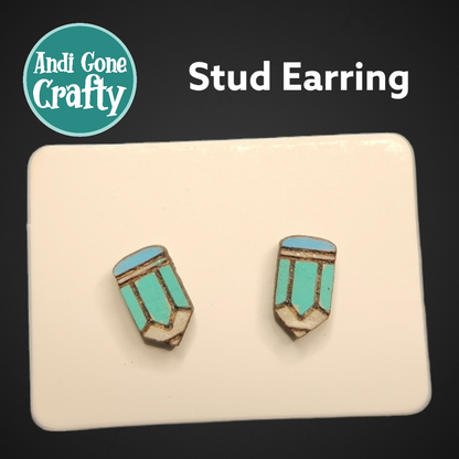 School - Stainless Steel Stud Earring