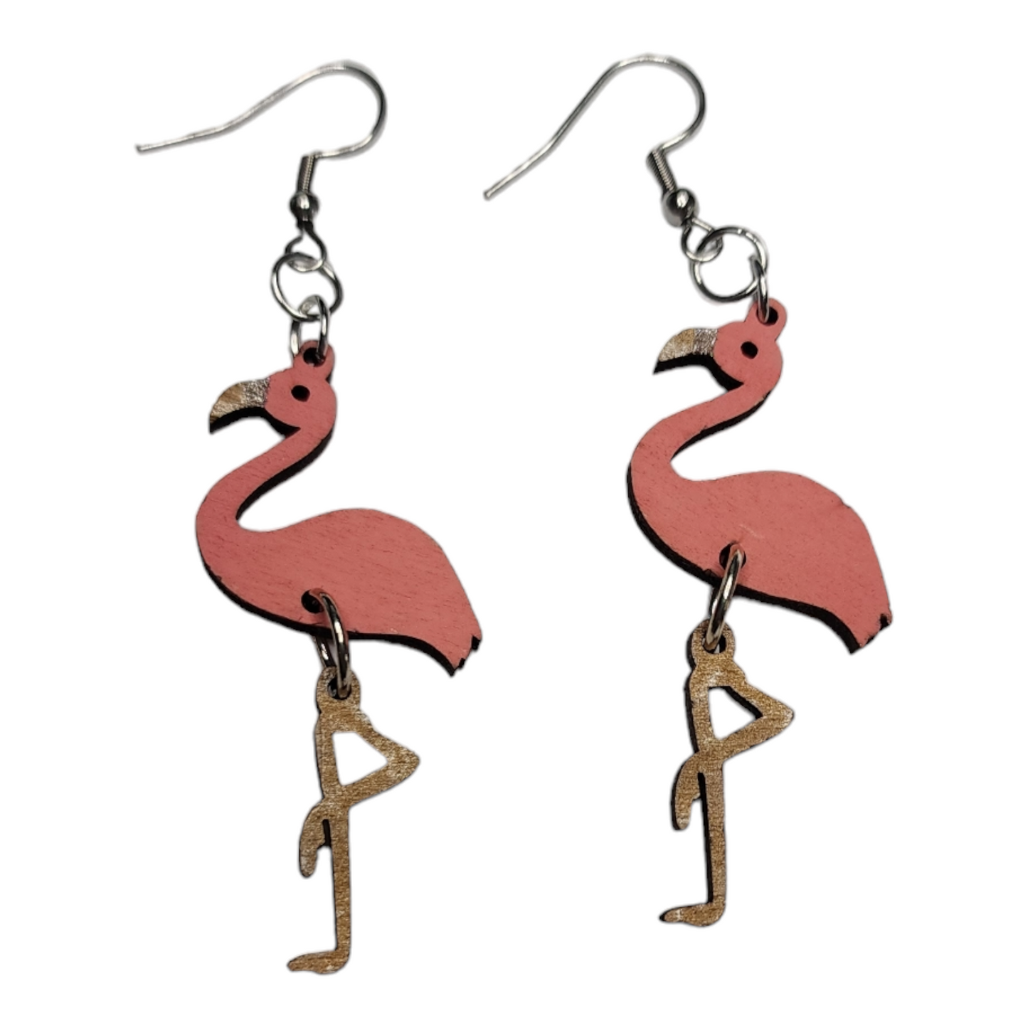Flamingo Bird Dangle Earring Stainless Steel Hooks