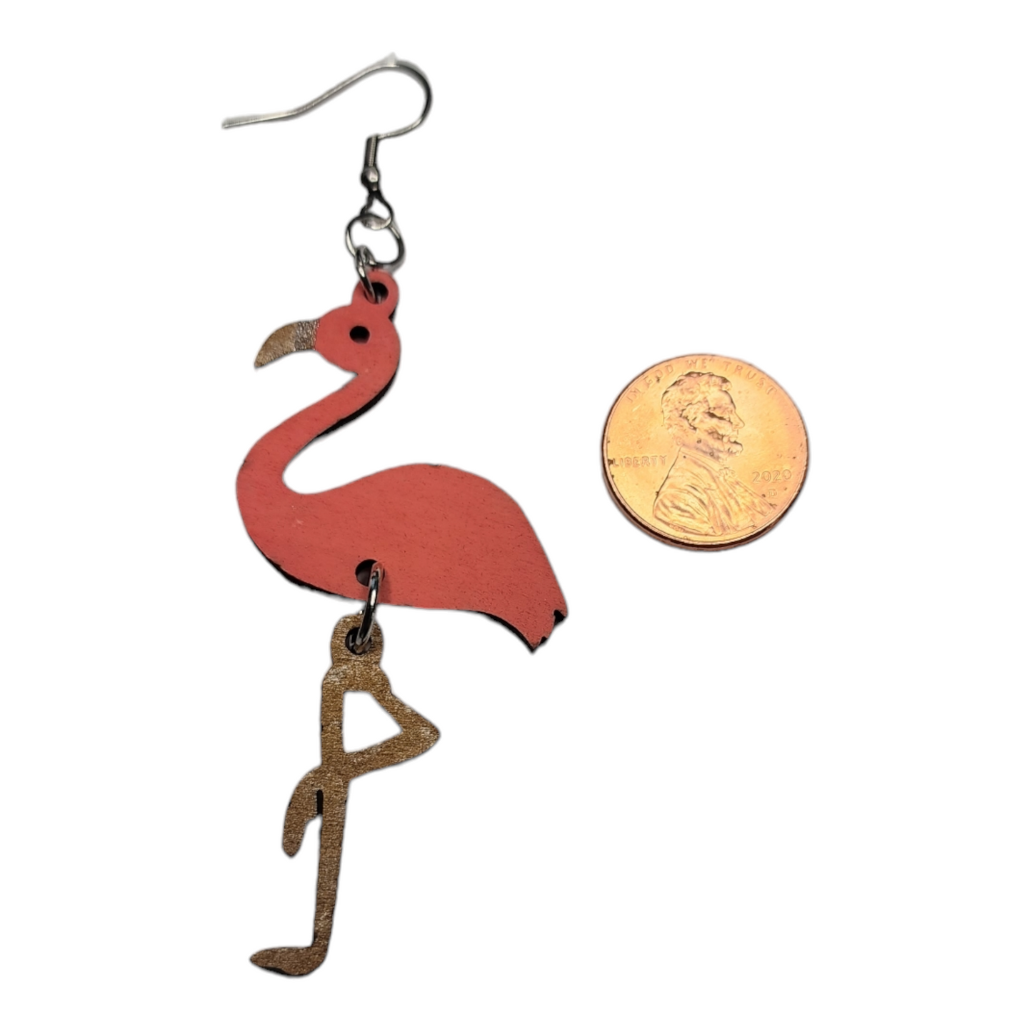 Flamingo Bird Dangle Earring Stainless Steel Hooks