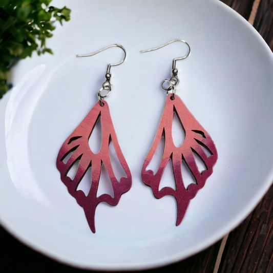 Butterfly Wing Dangle Earring Stainless Steel Hooks