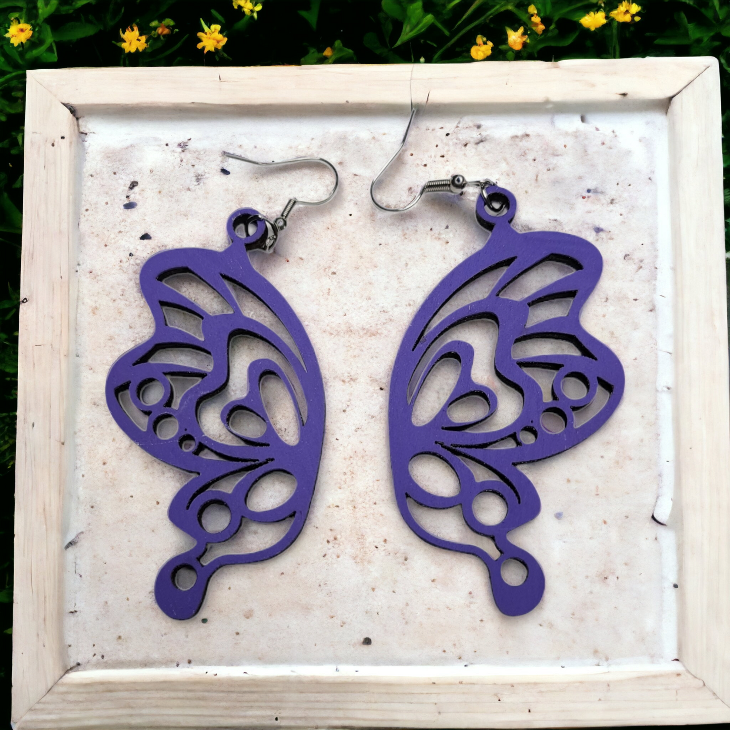 Butterfly Dangle Earring Stainless Steel Hooks