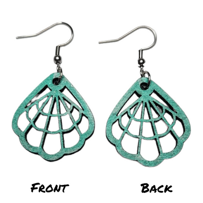 Sea Shell Topical Nature Dangle Earring Stainless Steel Hooks