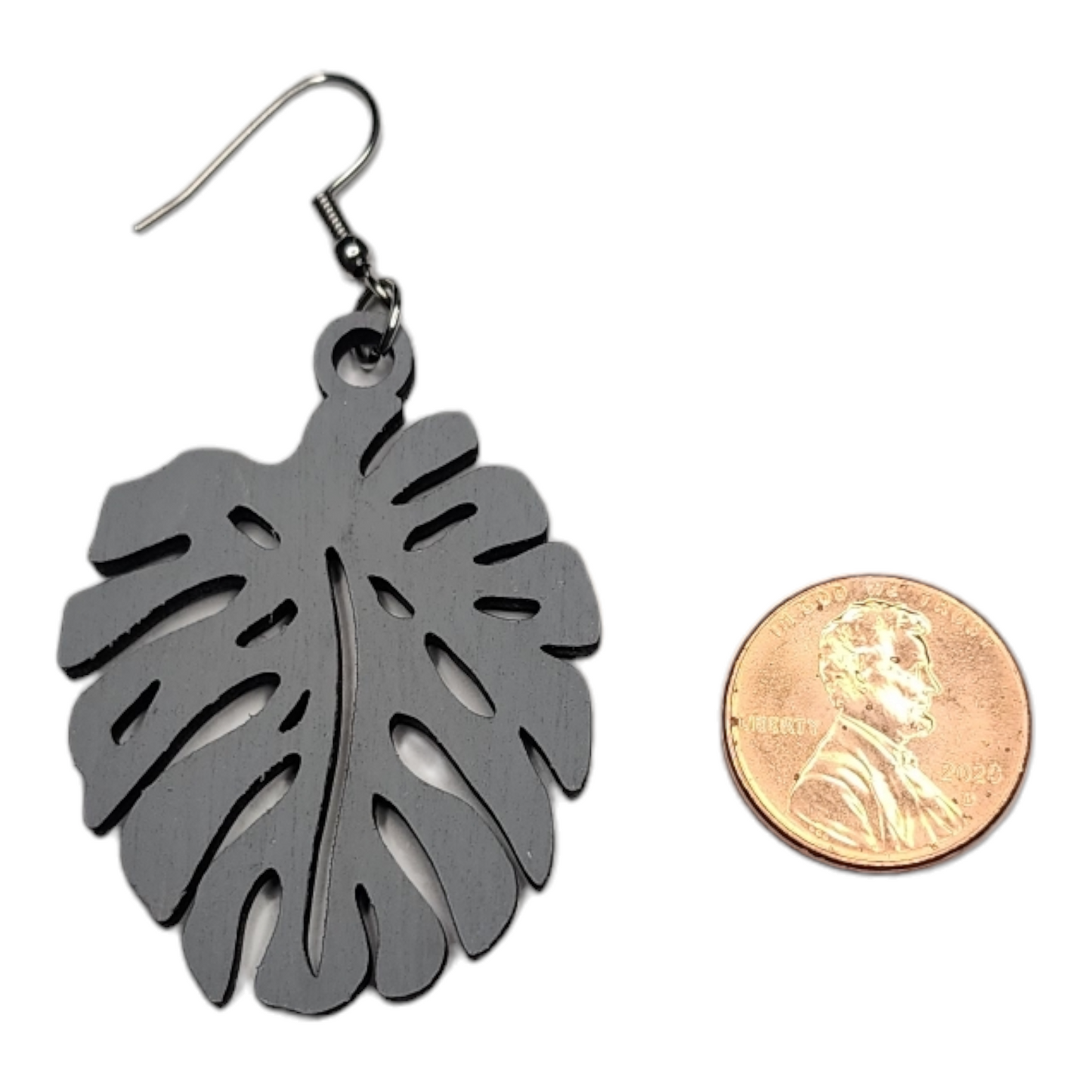 Monstera Tropical Nature Dangle Earring Stainless Steel Hooks