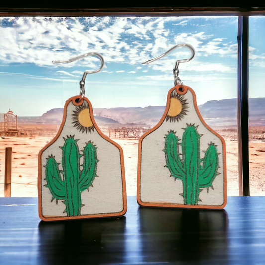 Desert Nature Dangle Earring Stainless Steel Hooks