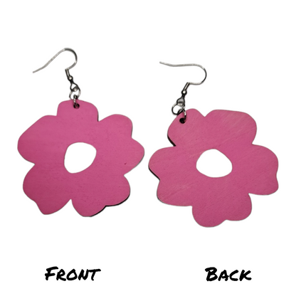 Retro Flower Dangle Earring Stainless Steel Hooks