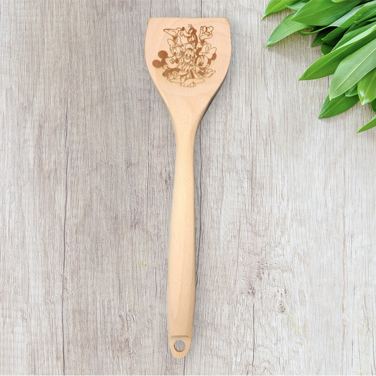 Engraved Wood Cooking Spoons - Character - Mickey and Friends