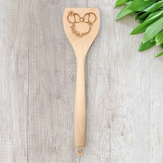 Engraved Wood Cooking Spoons - Character - Minnie