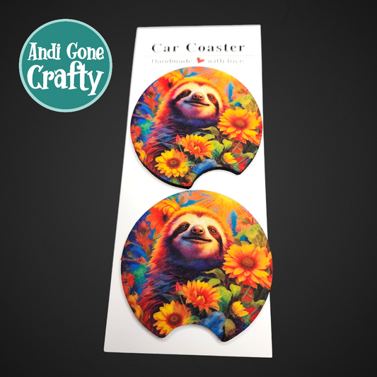 2.75in Foam Car Coaster Animal - Sloth