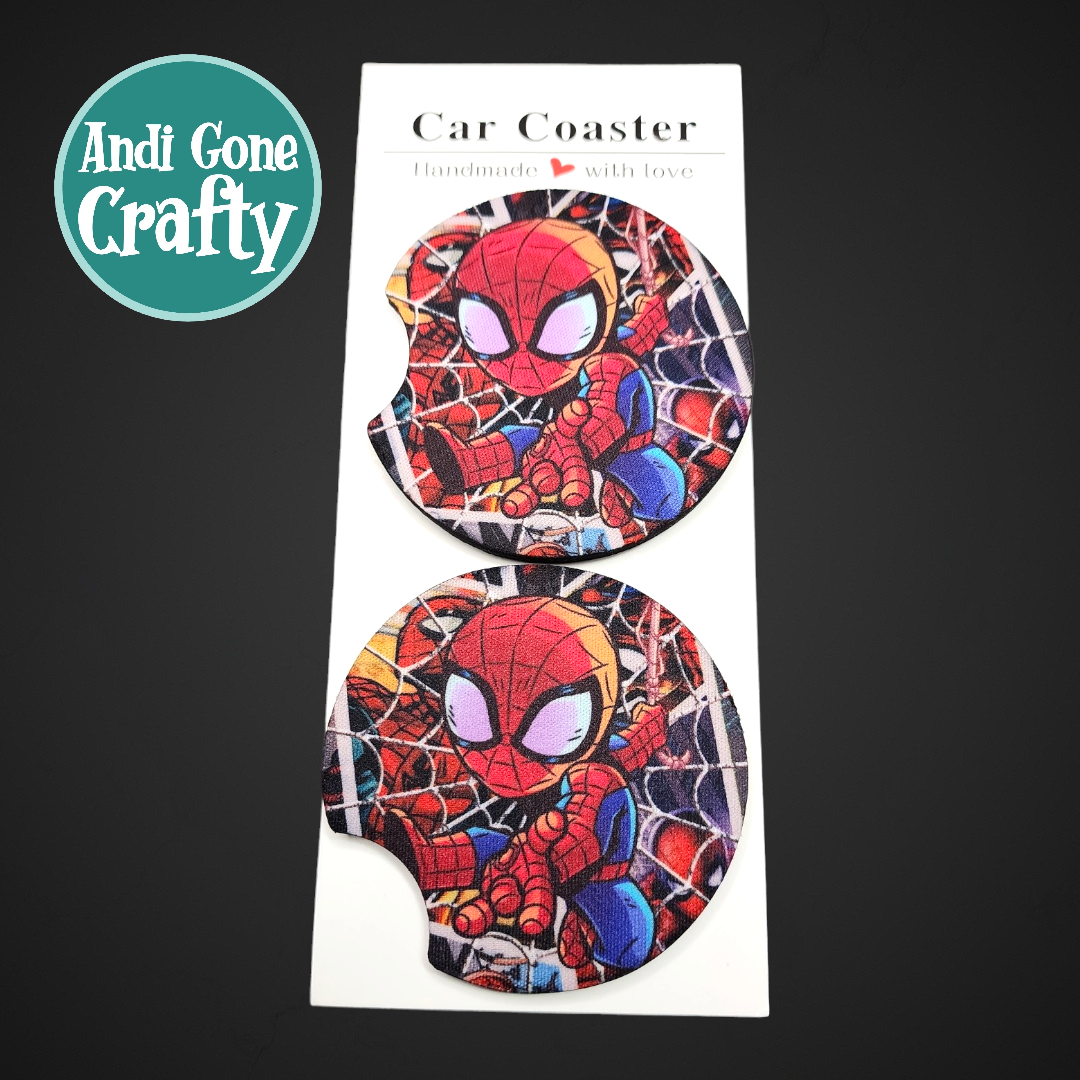 2.75in Foam Car Coaster Character - Style Spiderman