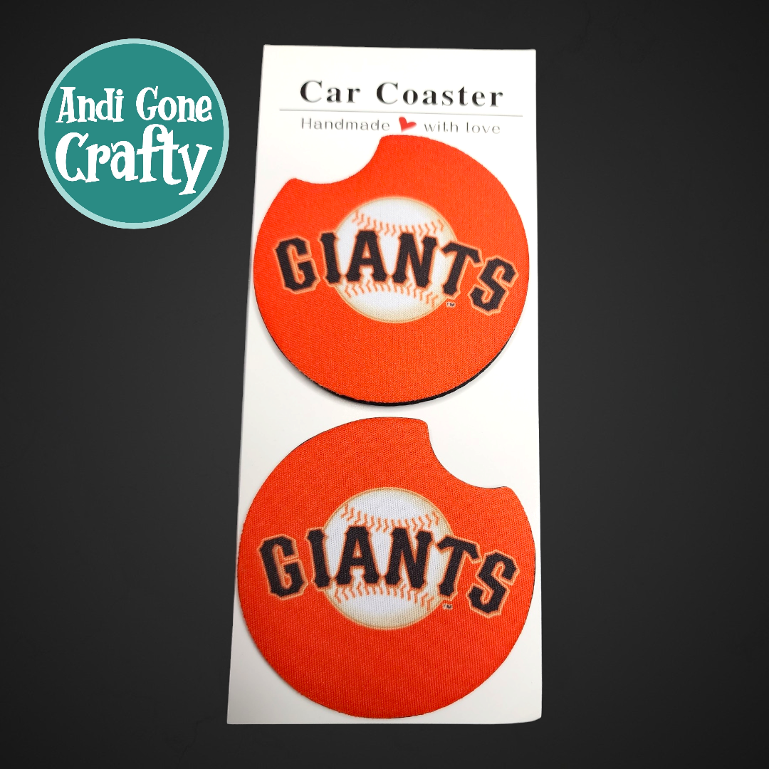 2.75in Foam Car Coaster Baseball - Style San Francisco Giants