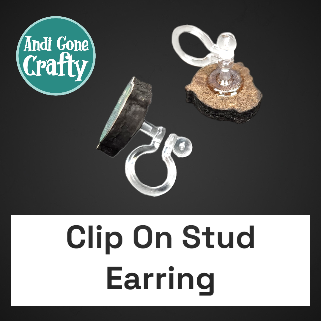 Clip On Earring Blue Dog Heads - Character
