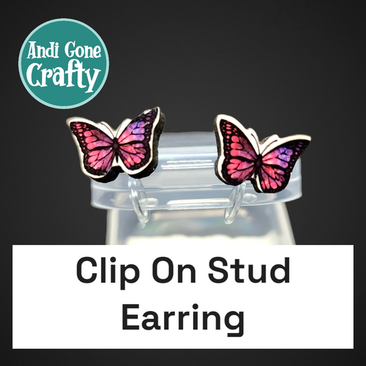 Clip On Earring - Galaxy Butterfly (Color Varies)
