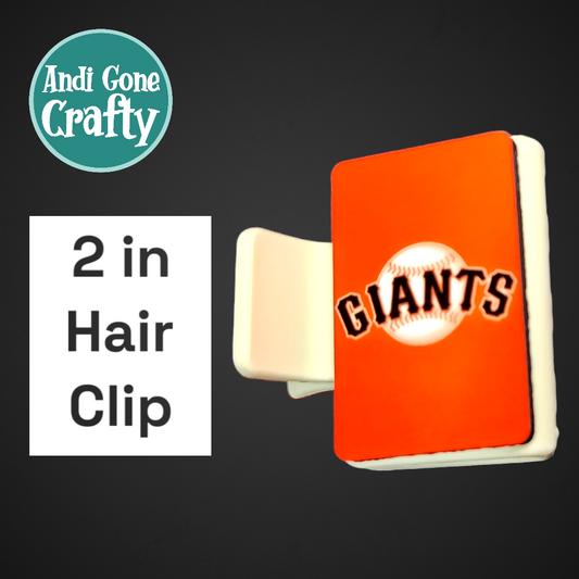 2 in Hair Clip / Claw - Baseball - SF Giants