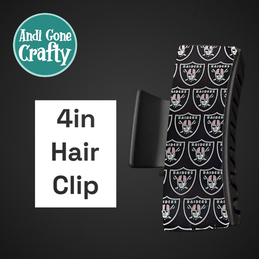 4.2 in Hair Clip / Claw - Football - Raiders