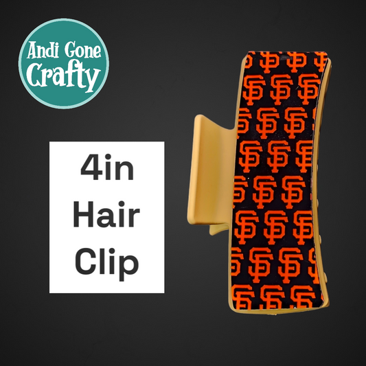 4.2 in Hair Clip / Claw - Baseball - SF Giants