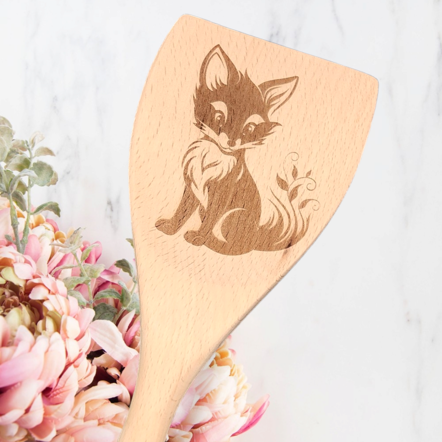 Cucharas de Cocina de Madera Grabadas - Animal - Zorro