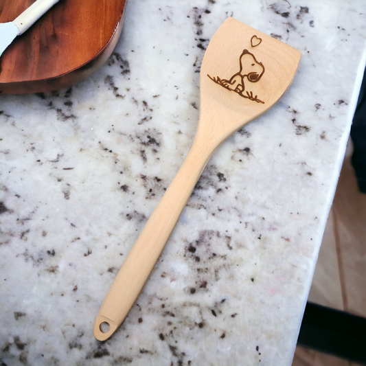 Engraved Wood Cooking Spoons - Character  - Snoop
