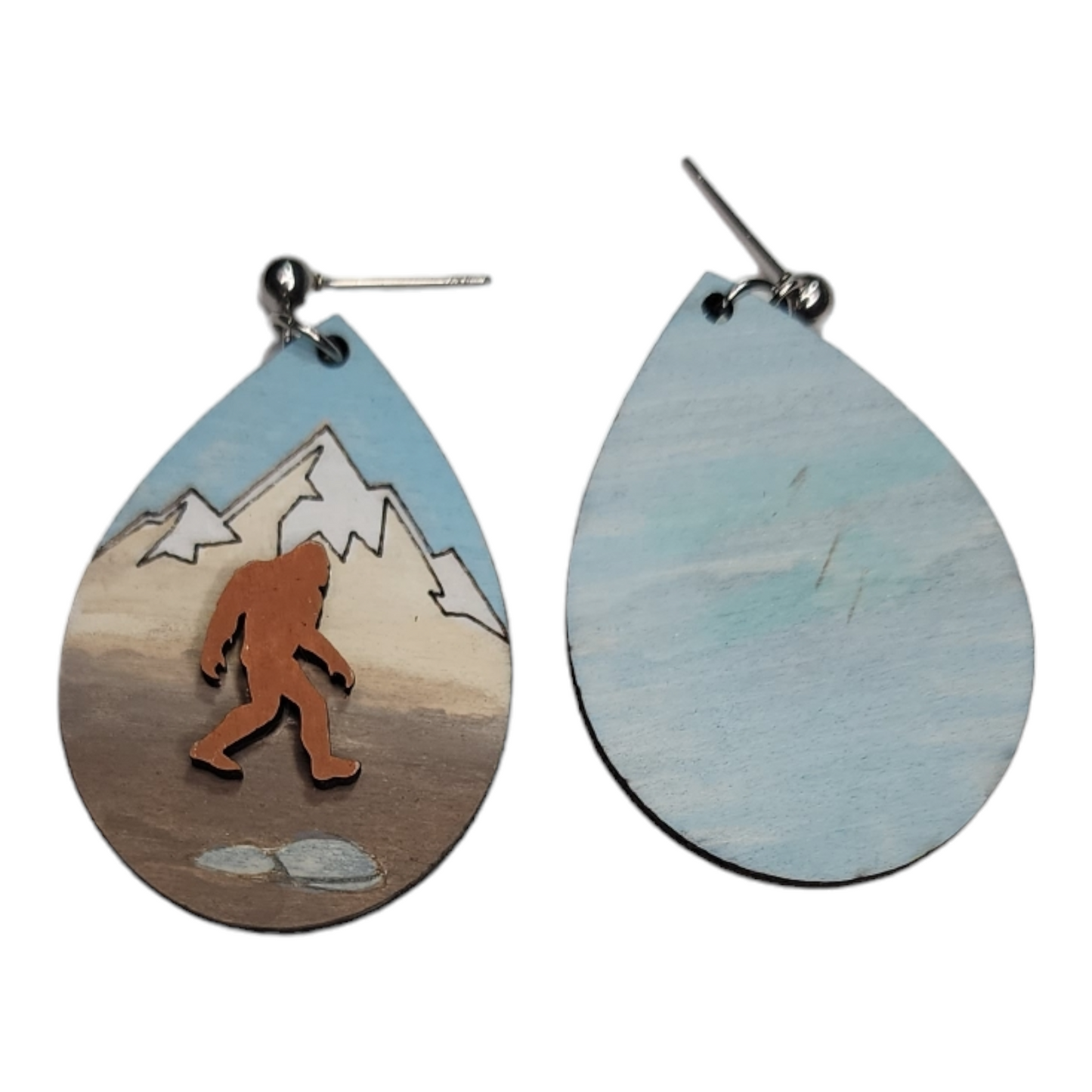 Bigfoot Dangle Earring Stainless Steel Hooks