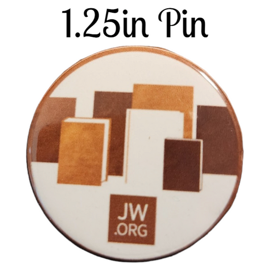 JW - 1.25" Button Pin - JW Legacy - Books