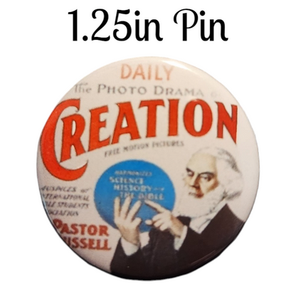 JW - 1.25" Button Pin - JW Legacy - Photo Drama of Creation