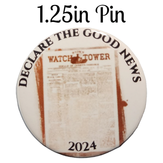 JW - 1.25" Button Pin - 2024 Convention - Declare the Good News - Watchtower