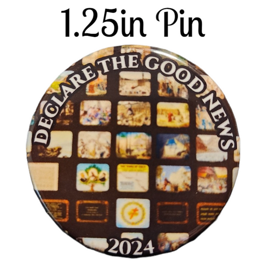 JW - 1.25" Button Pin - 2024 Convention - Declare the Good News - Photo-Drama - B