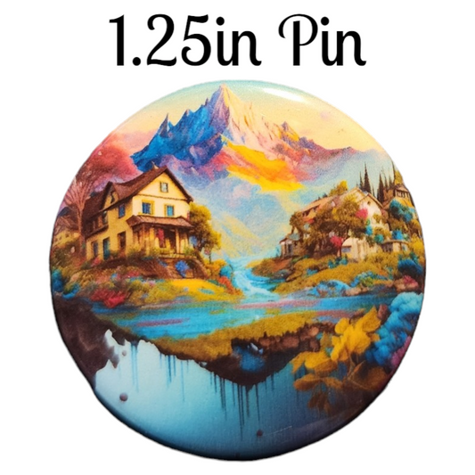 JW - 1.25" Button Pin - Paradise - A