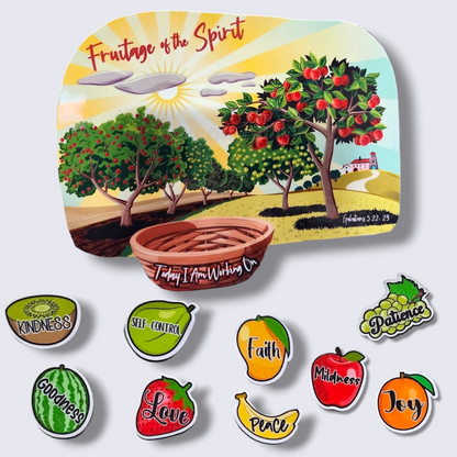 JW - 5.5x4.5 Fruitage of the Spirit Fridge Magnet - Orchard
