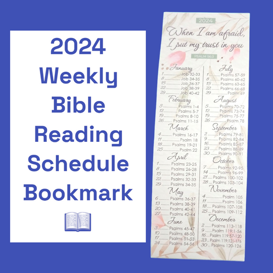 JW Bookmark - 2024 Weekly Bible Reading Schedule - F - 2 Pack