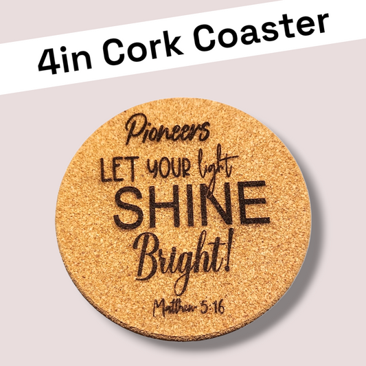 JW 4in Cork Coaster - Pioneer Light