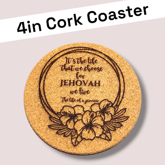 JW 4in Cork Coaster - Life We Choose